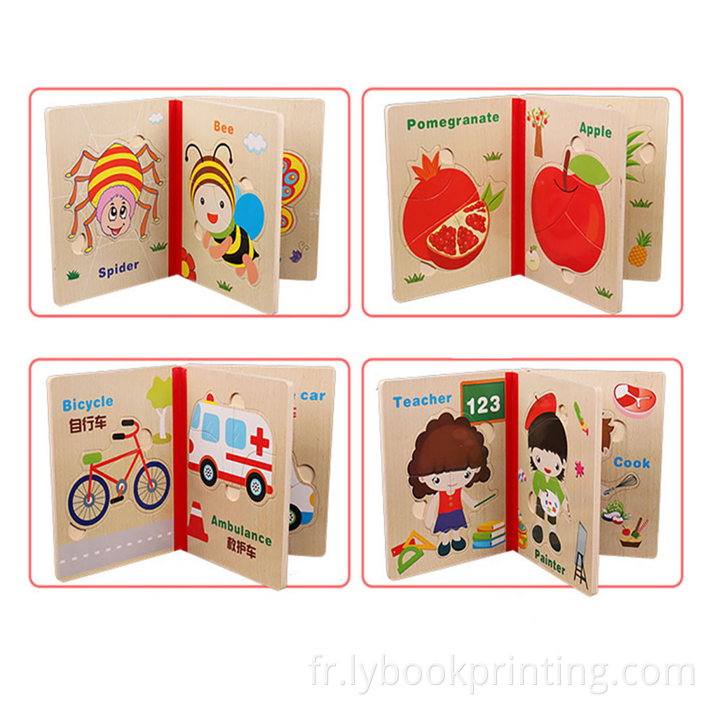 Factory Direct Custom Book Printing Hardcover Boardbook Children Puzzle Books